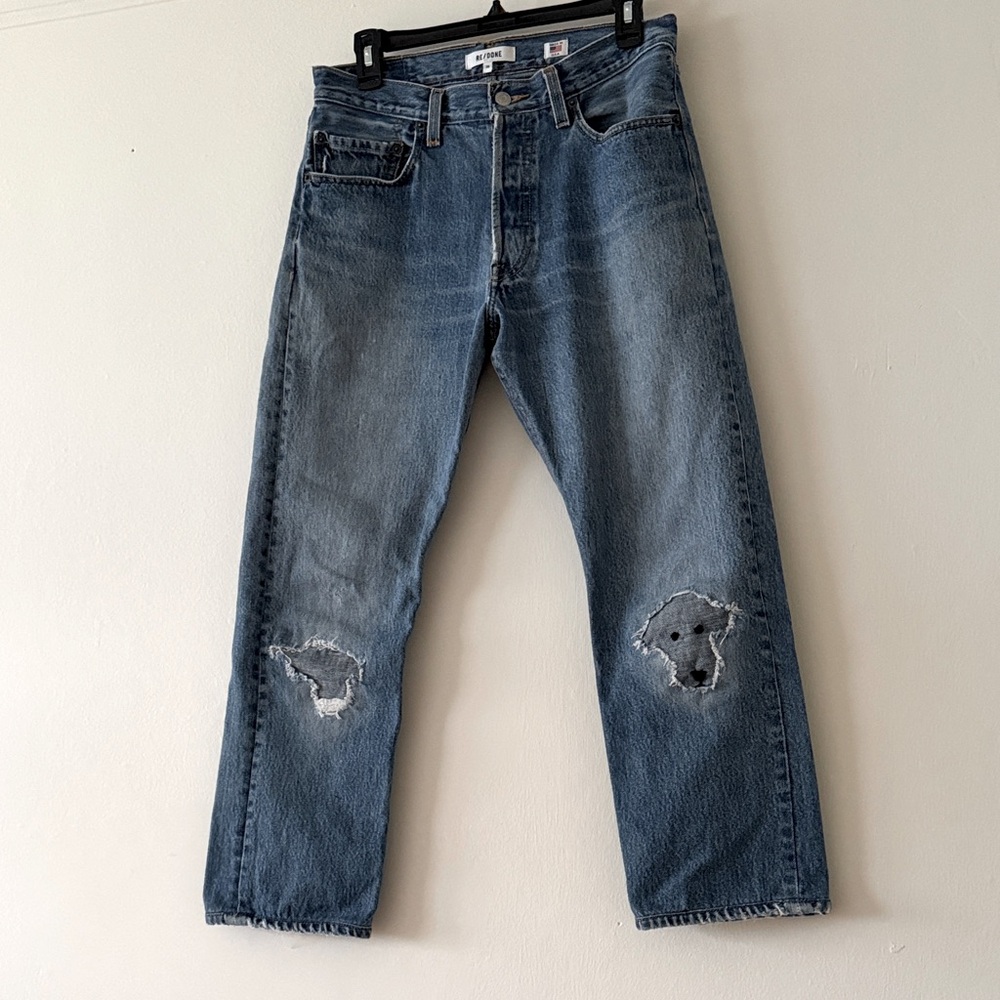 Re/done Levi’s patched and upcycled